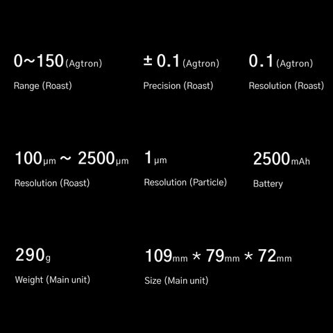 Parameters of the coffee scale DiFluid Omni