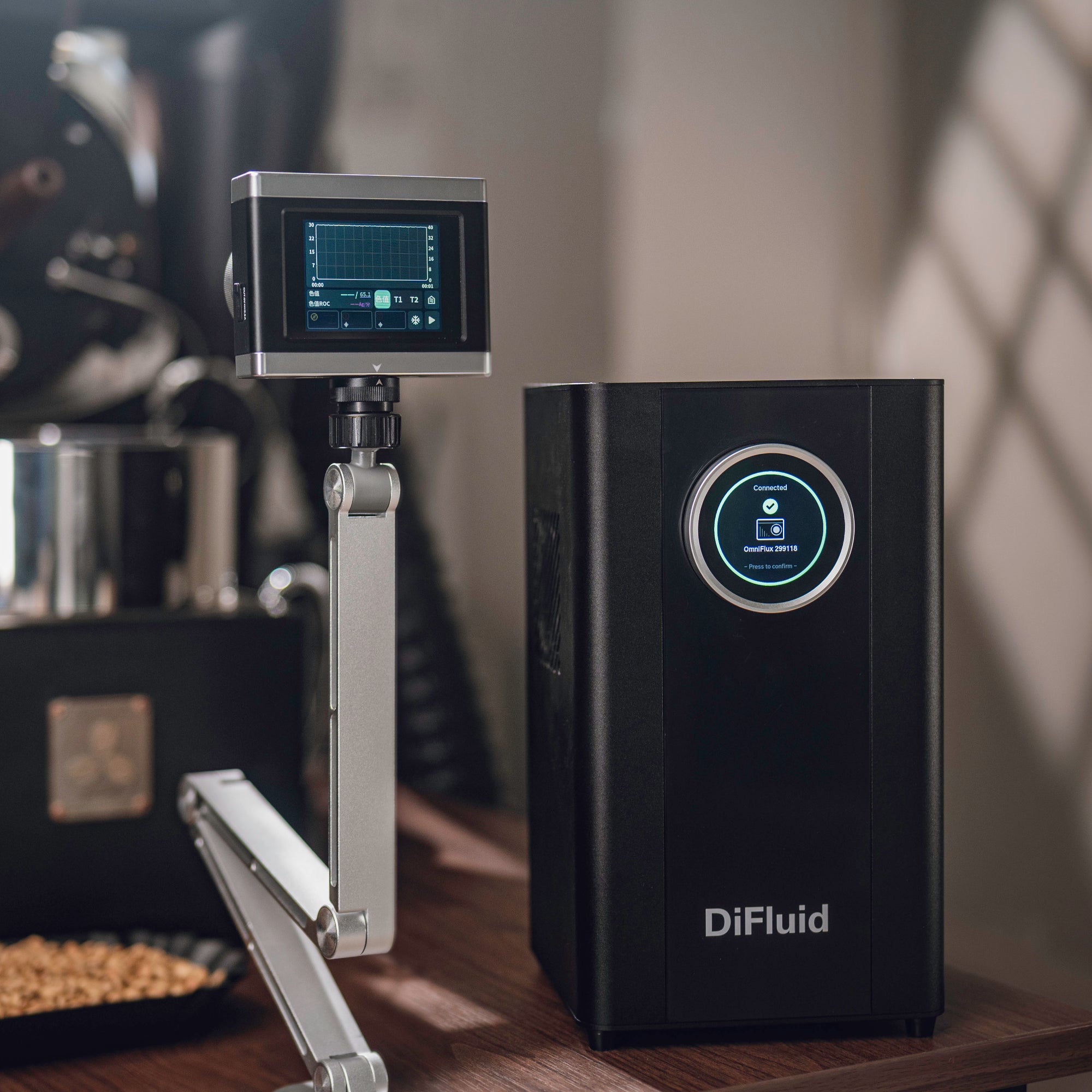 DiFluid OmniFlux | Live Coffee Roasting Color Tracker